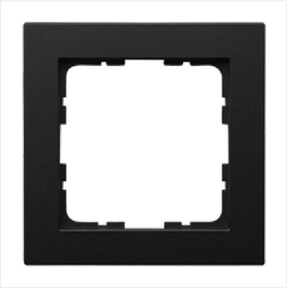 JASMART G - розетки и выключатели Рамка JASMART G-Classic 1-постовая черный матовый (soft touch) G1001PB