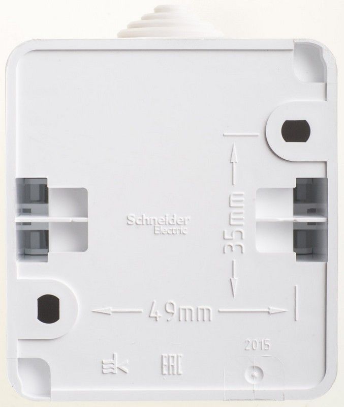 Этюд Белый Переключатель 1-клавишный Systeme Electric Этюд наружный Белый IP44 сх.6 BA10-046B