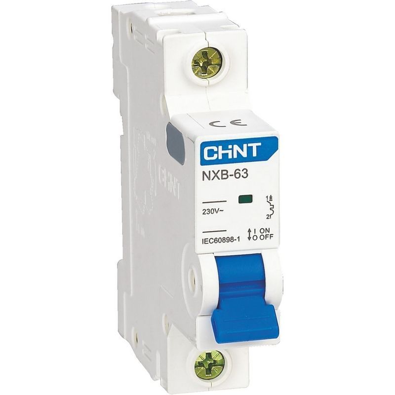1 полюсные (однополюсные) Автоматический выключатель CHINT NXB-63S 1P 16А 4.5kA х-ка B (R) 296697 