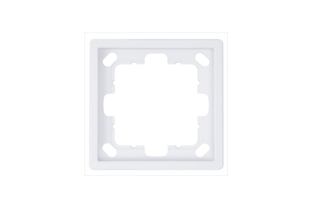 JASMART FD - розетки и выключатели Рамка JASMART FD 1-постовая белый глянцевый 1001W