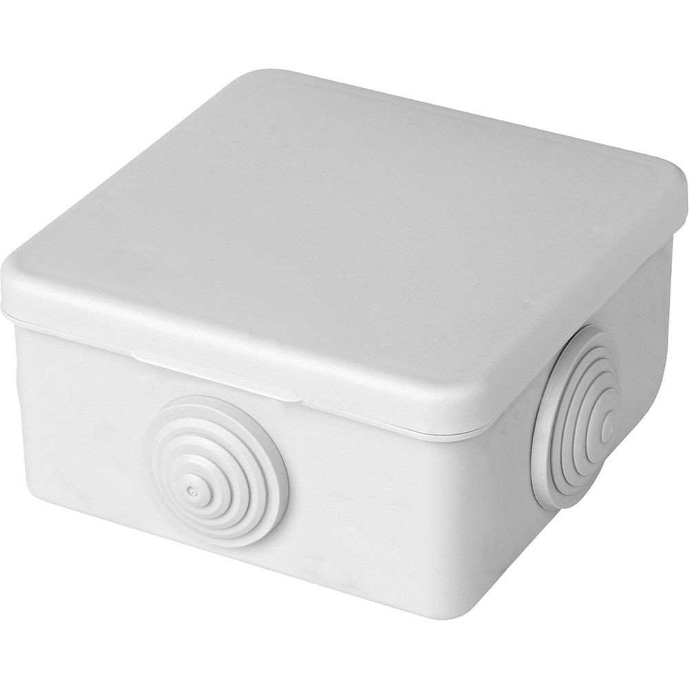 Коробка разветвительная STEKKER EBX10-24-44 75*75*44мм 250/380В 10А 4 ввода IP53 белая (КЭМ 3-10-4 (П)) 32747