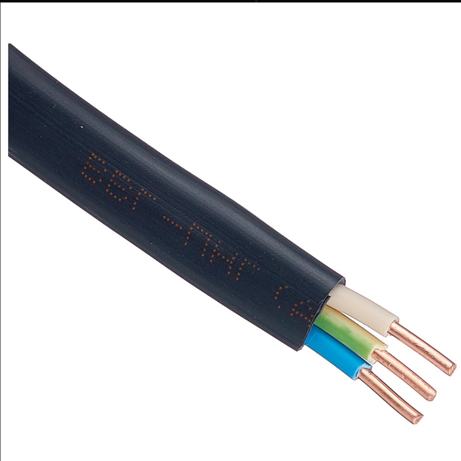 Кабель силовой ВВГ, ППГ, ВБШ жесткий Кабель силовой ВВГ-Пнг (А) LS 3*1,5 плоский ГОСТ 