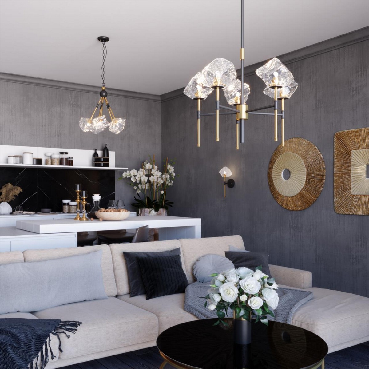 Подвесные светодиодные светильники Подвес ODEON LIGHT 4789/1 STONO 