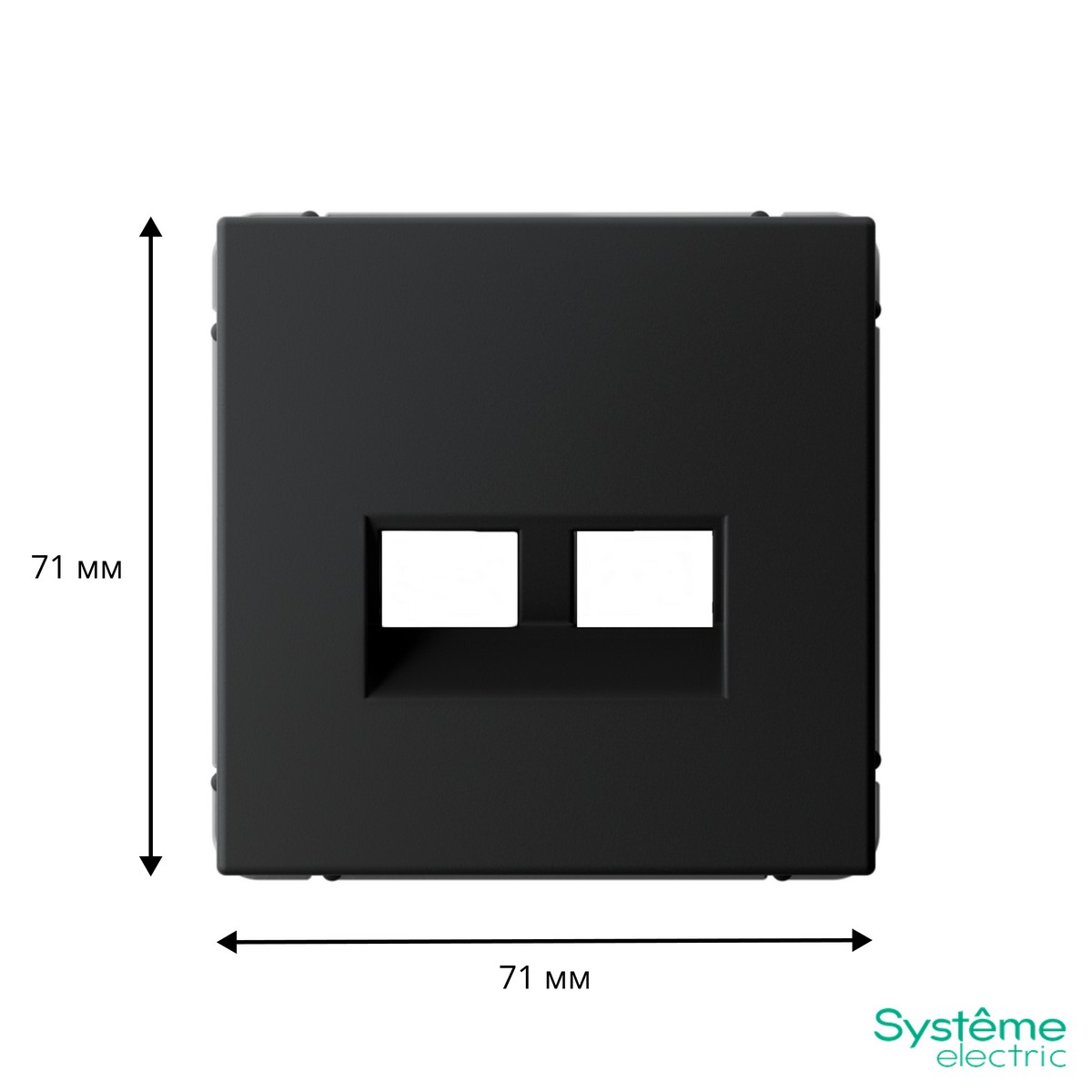 ArtGallery Карбон Накладка Systeme Electric ArtGallery Карбон двойная Keystone