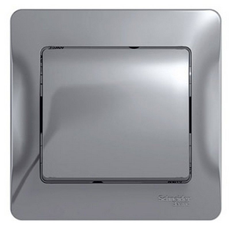 Glossa Алюминий Выключатель Systeme Electric Glossa Алюминий 1-клавишный, сх.1 (в сборе с рамкой) GSL000312