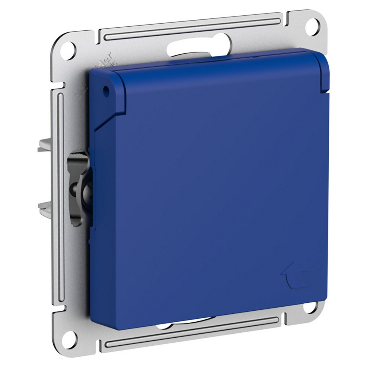 AtlasDesign Аквамарин Розетка Systeme Electric AtlasDesign Аквамарин с/з со шторками с крышкой 16А IP20 ATN001146