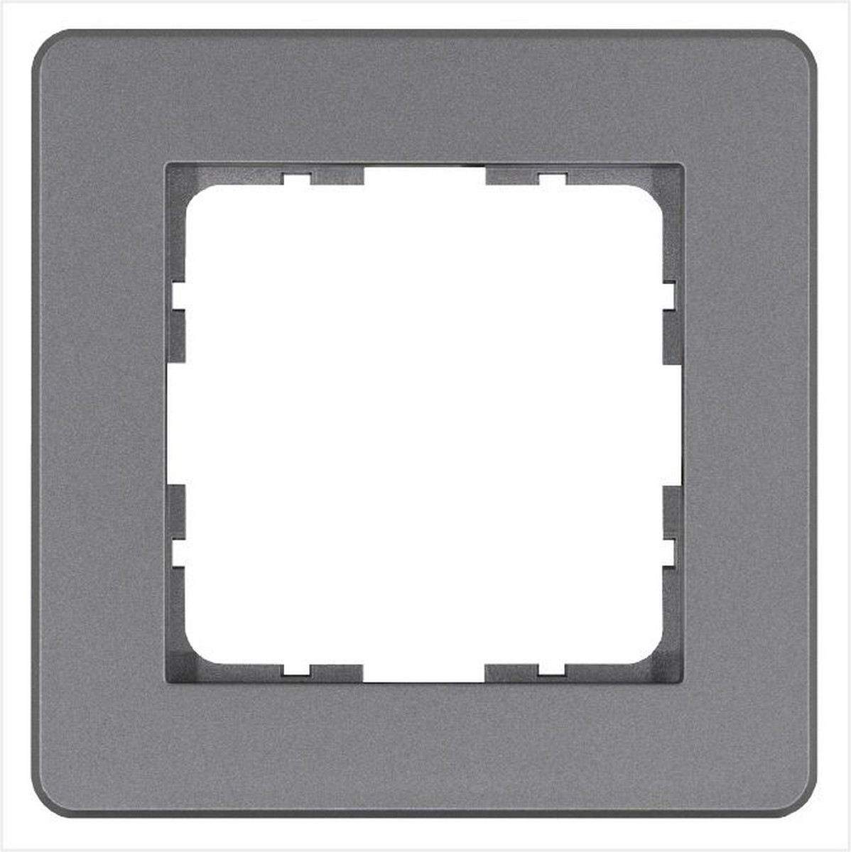 JASMART G - розетки и выключатели Рамка JASMART G-Flex 1-постовая Алюминий G1101S