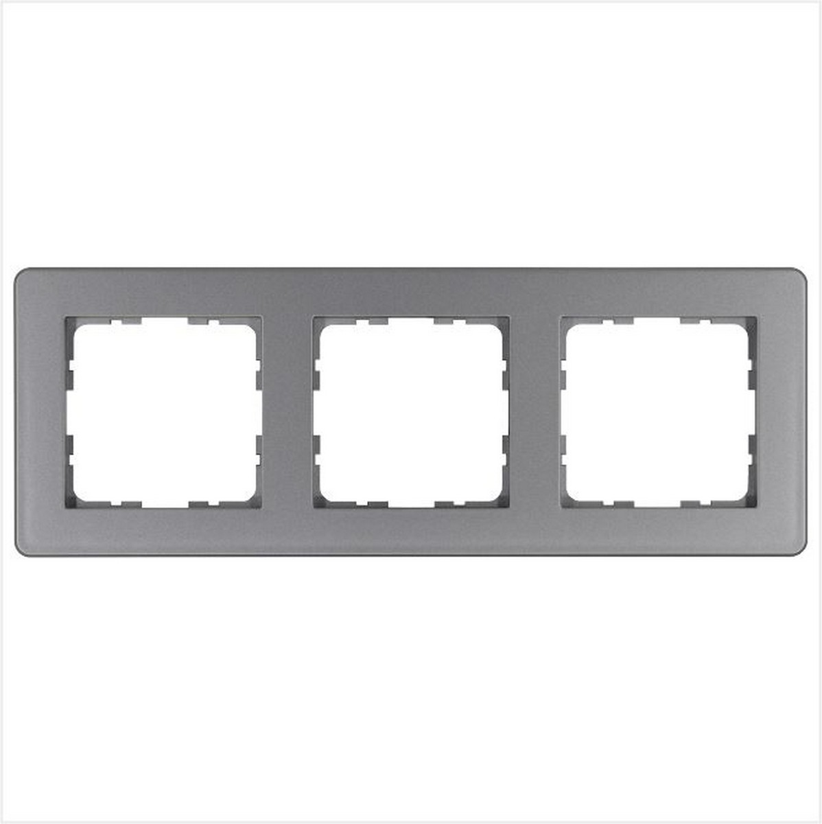 JASMART G - розетки и выключатели Рамка JASMART G-Flex 3-постовая Алюминий G1103S