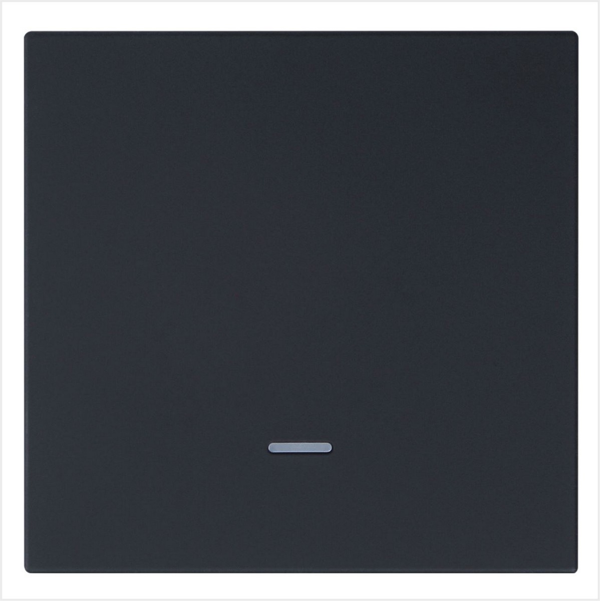 JASMART FD - розетки и выключатели Выключатель одноклавишный JASMART FD со светодиодом Черный матовый (soft touch) 3011NPBM