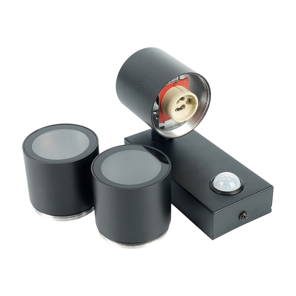 Уличные настенные светильники Светильник садово-парковый Feron DH0713 с датчиком освещенности/движения 2*GU10 51964 