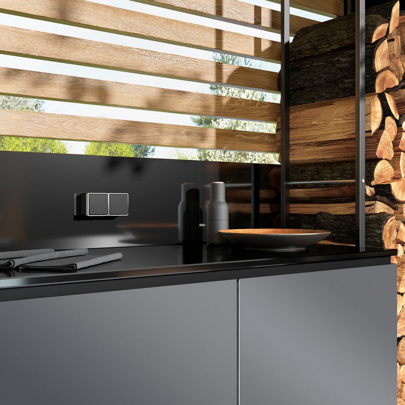 Werkel Gallant черный хром Выключатель Werkel одноклавишный влагозащищенный Gallant (черный/хром) W5010235