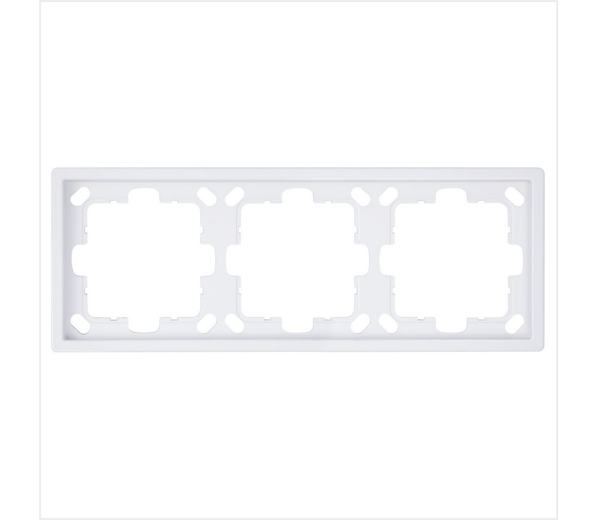 JASMART FD - розетки и выключатели Рамка JASMART FD 3-постовая белый глянцевый 1003W