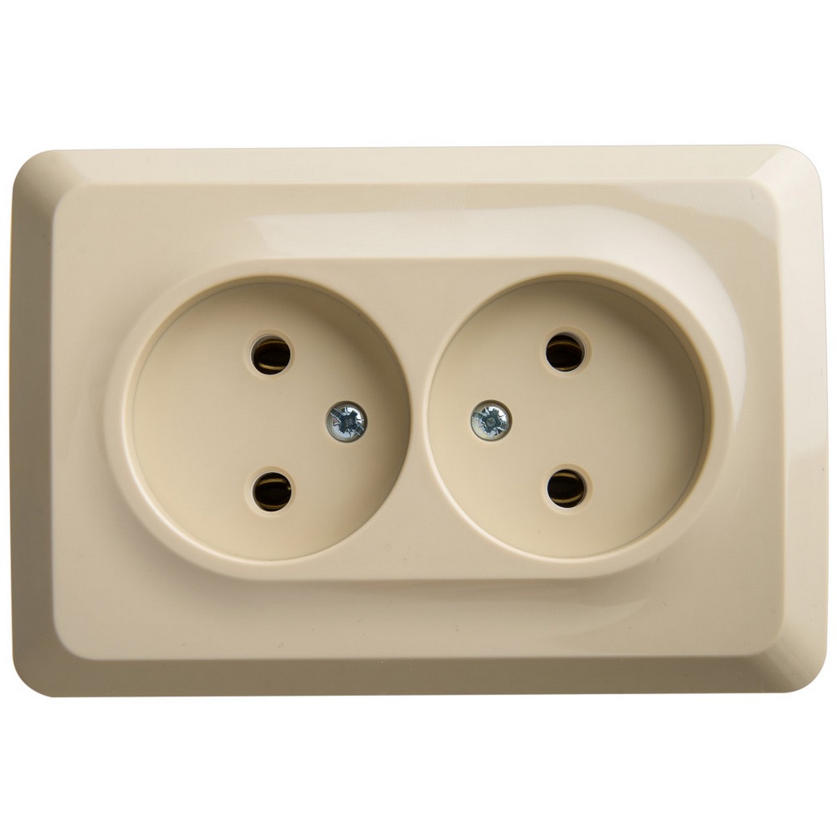Этюд Кремовый Розетка 2-ая Systeme Electric Этюд наружный Бежевый угловая б/з без шторок 16А 250B PA16-105K