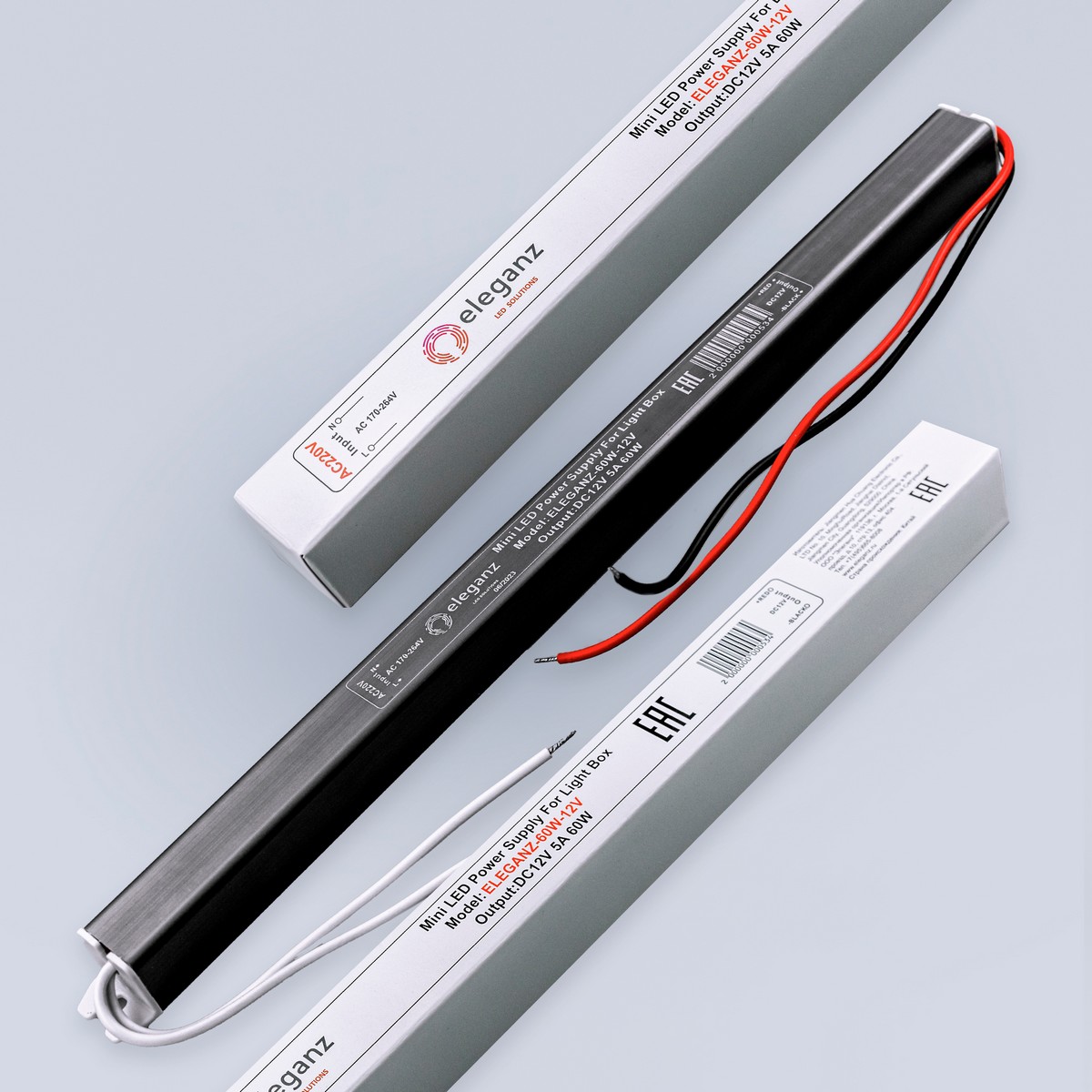 Блоки питания для светодиодной ленты Блок питания для светодиодной ленты Eleganz 12V 60W IP20 карандаш узкий 1127 