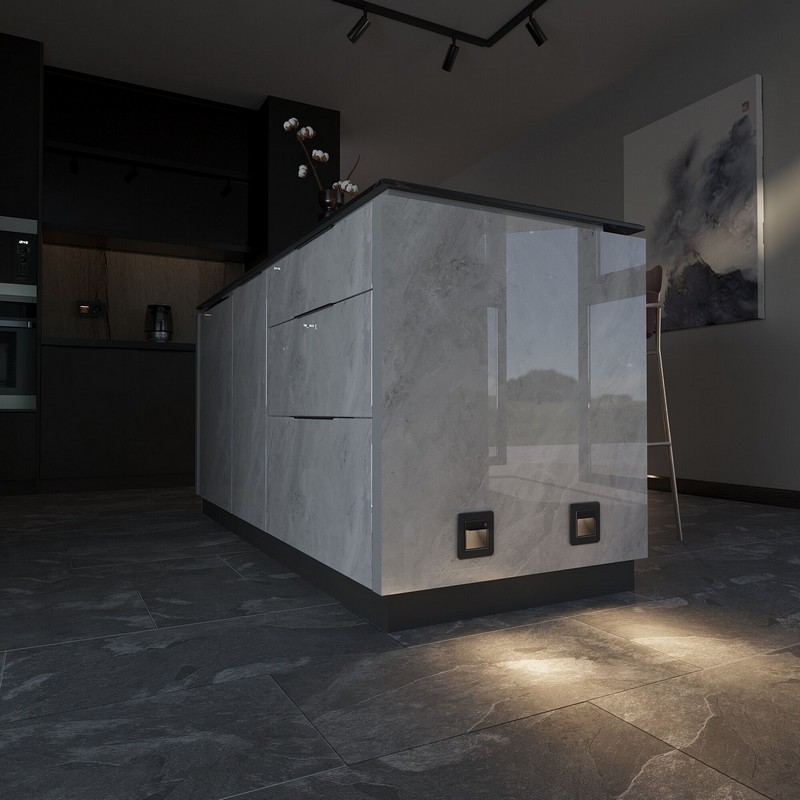 Werkel Черный матовый механизмы Встраиваемая LED подсветка Werkel три режима с датчиком движения (черный матовый) W1154608