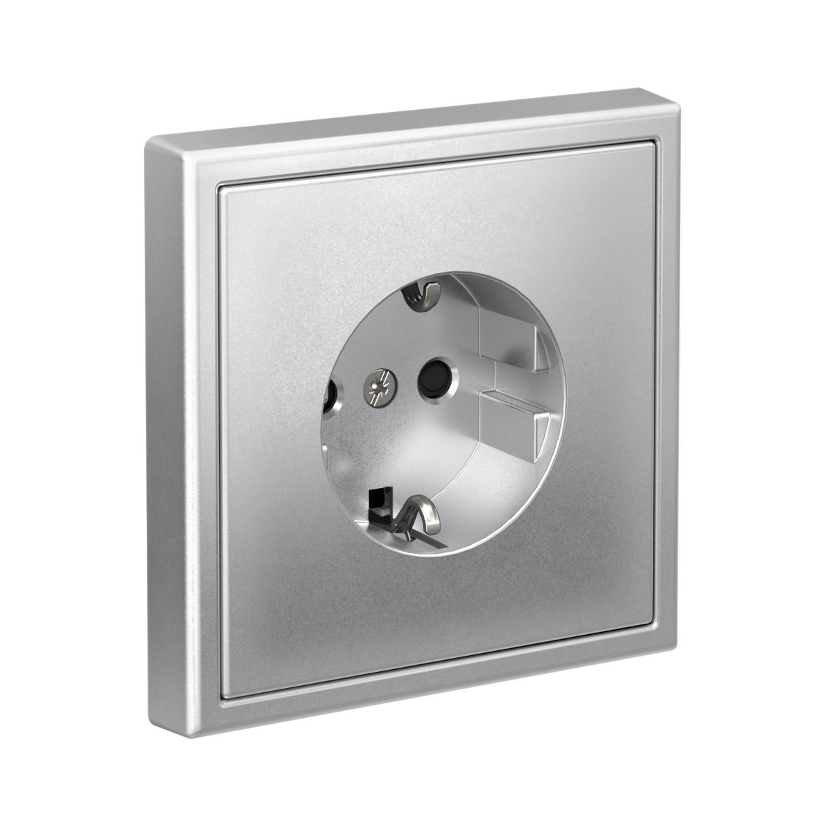 ArtGallery Алюминий Розетка SE ArtGallery Алюминий с заземлением со шторками, 16А быстрозажим. клем. GAL000345S