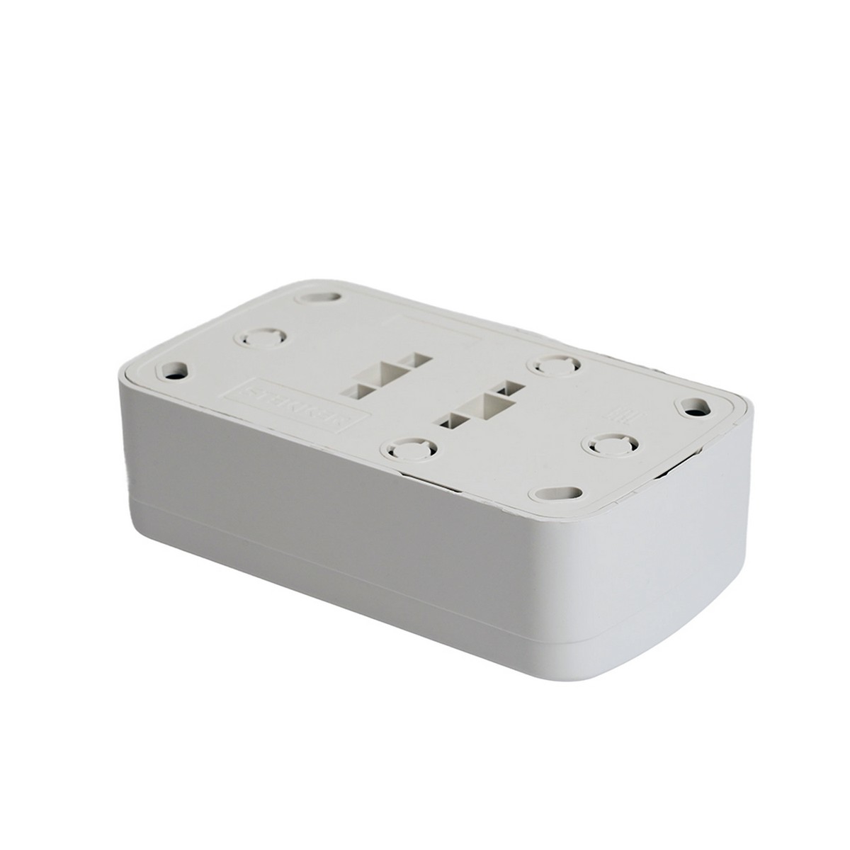 Накладные розетки и выключатели Stekker Розетка накладная STEKKER PST10-502-20 2-местная б/з Basic белый 50075