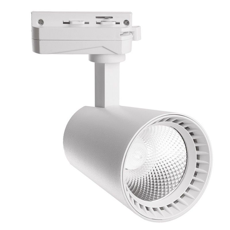 Трековые светодиодные светильники Светодиодный светильник Feron AL100 трековый на шинопровод 20W 4000K белый 41605 