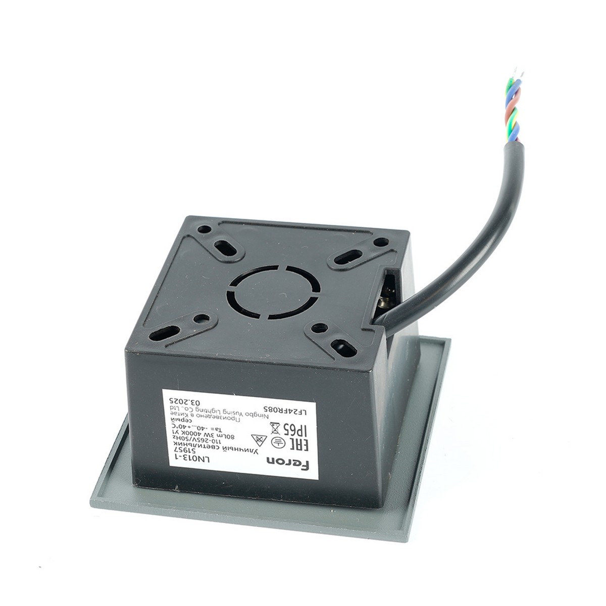 Уличные настенные светильники Светодиодный светильник Feron LN013-1 встраиваемый 3W 4000K IP65 серый 51957 