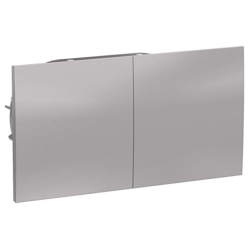 AtlasDesign Алюминий Розетка Systeme Electric AtlasDesign Алюминий с/з двойная, со шторr/, с крышкой, 16А, в сборе ATN000