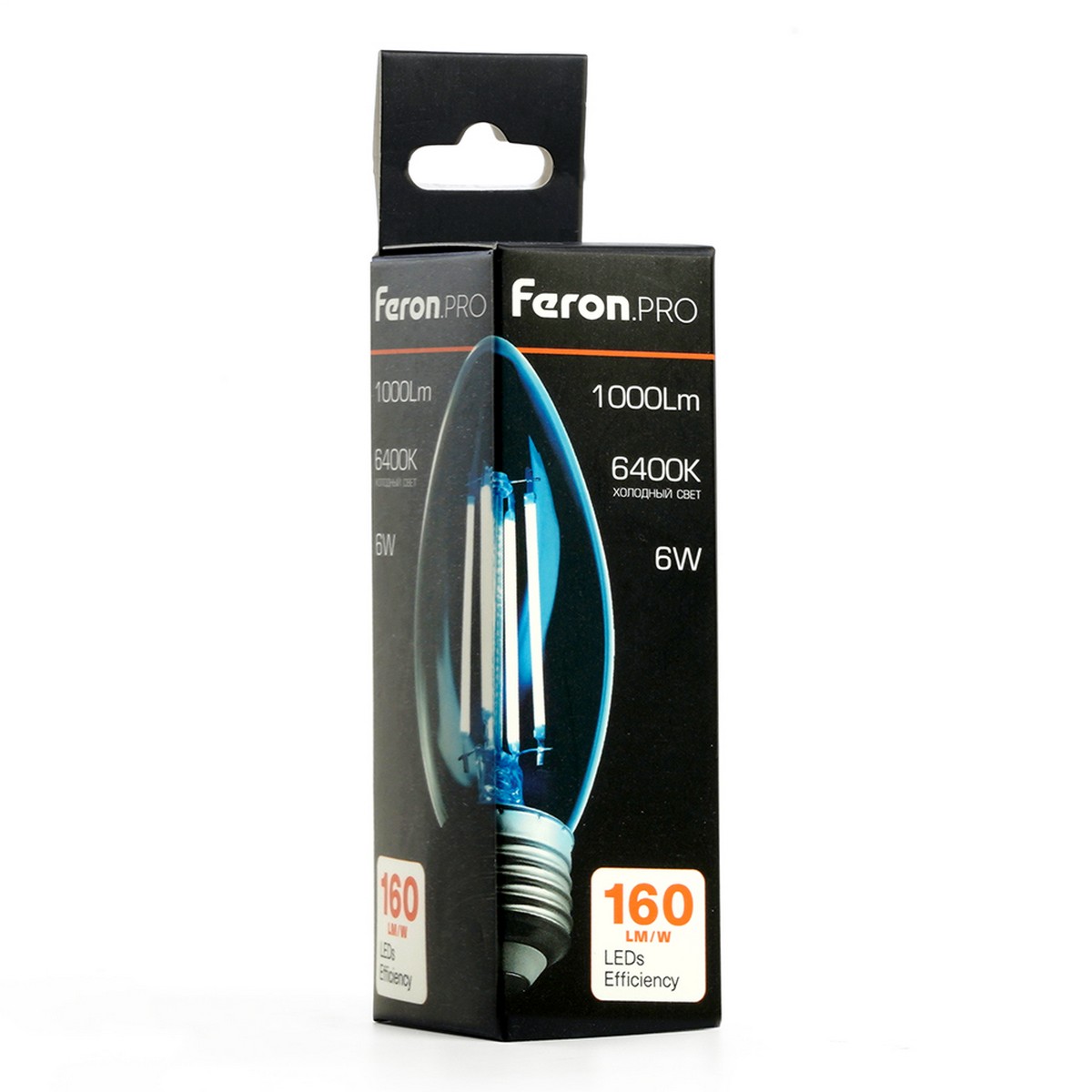 E27 Лампа светодиодная Feron.PRO LB-1206 Свеча E27 6W 175-265V 6400K 51240 
