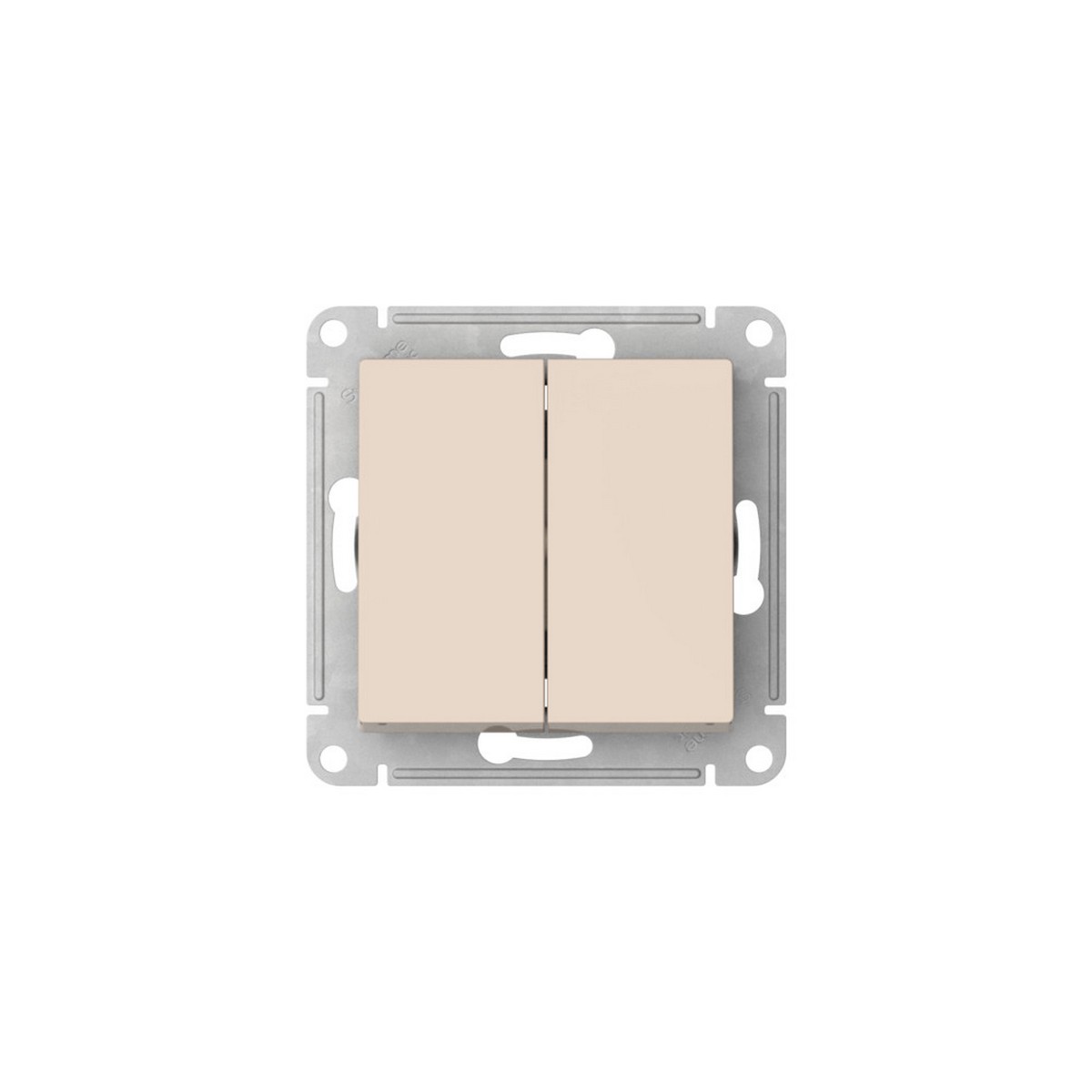 AtlasDesign Бежевый Выключатель SE AtlasDesign Бежевый 2-клавишный быстрозажим. клем. ATN000251S