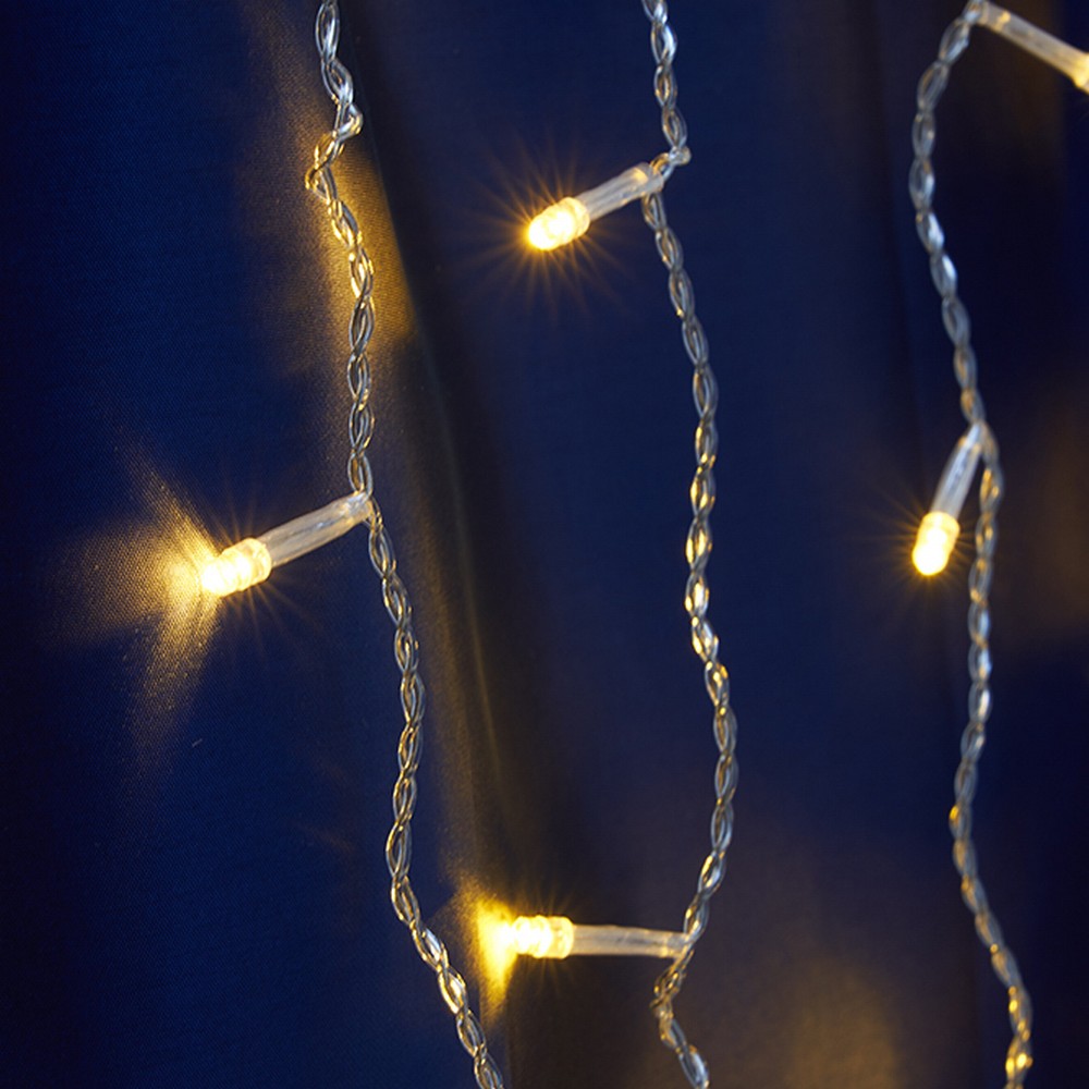 Светодиодная гирлянда Feron CL20 занавес статчиная 2*2м + 3м 230V желтый 220V 41624