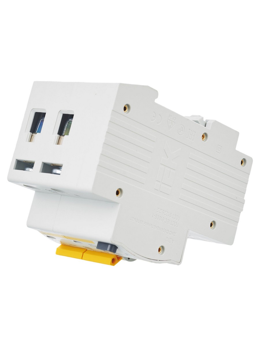 IEK Дифференциальный автоматический выключатель IEK KARAT АД12 2P 10A 30мА MAD10-2-010-C-030 