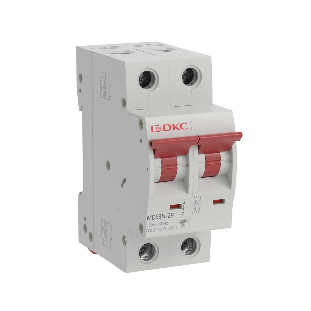 DKC Автоматический выключатель DKC YON max MD63N 2P 20A C 6kA MD63N-2PC20 