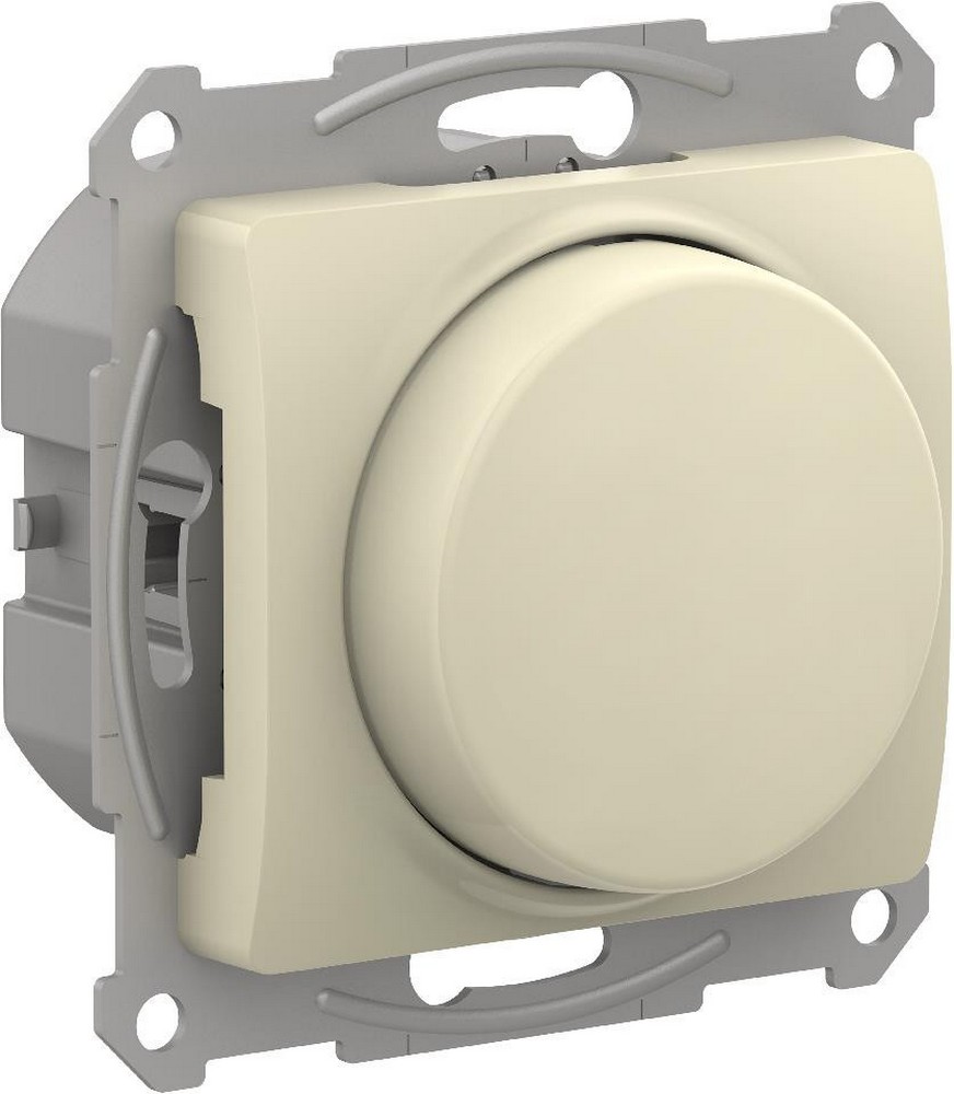 Glossa Бежевый Светорегулятор Systeme Electric Glossa Бежевый (диммер) повор-нажим, LED, RC, 400Вт, мех. GSL000223