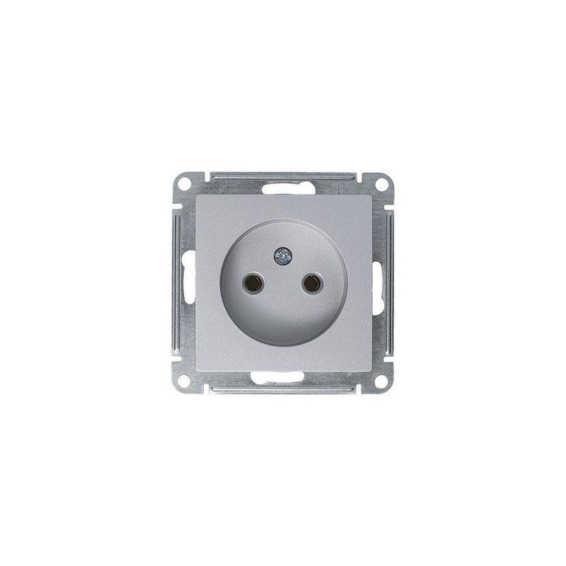 AtlasDesign Алюминий Розетка Systeme Electric AtlasDesign Алюминий б/з, 16А, ATN000341