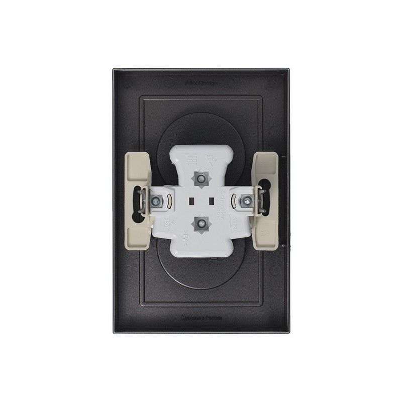 AtlasDesign Мокко Розетка Systeme Electric AtlasDesign Мокко б/з двойная, 16А, в сборе ATN000620