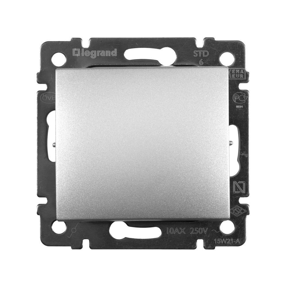Legrand Valena Classic Алюминий Переключатель Legrand Valena Алюминий 1-клавишный 770106
