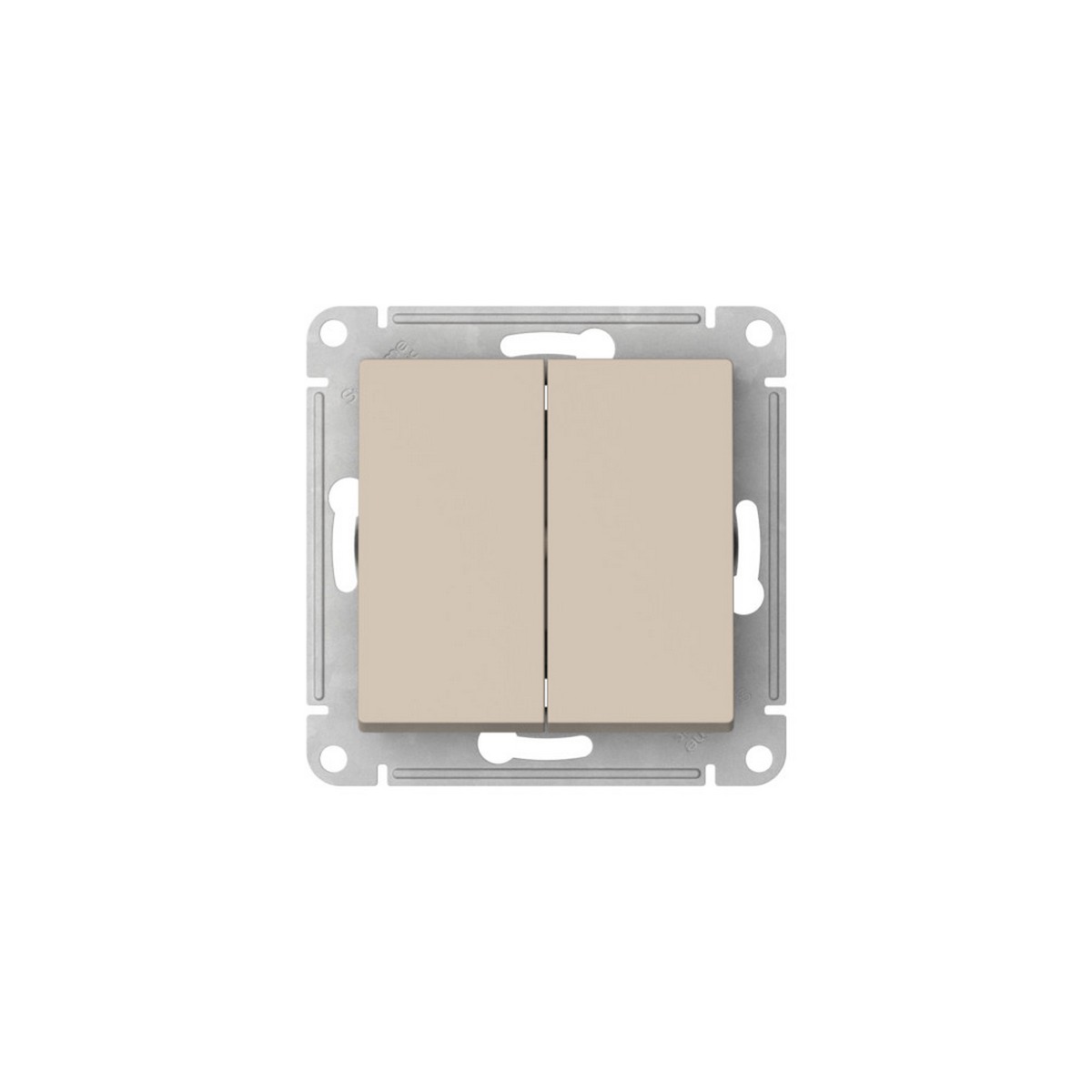 AtlasDesign Песочный Переключатель SE AtlasDesign Песочный 2-клавишный быстрозажим. клем. ATN001265S