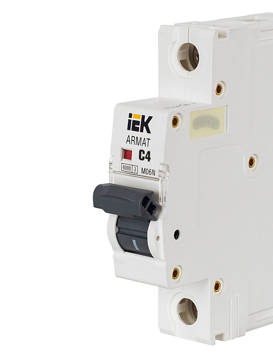 Автоматический выключатель IEK ARMAT M06N 1P C 4А AR-M06N-1-C004