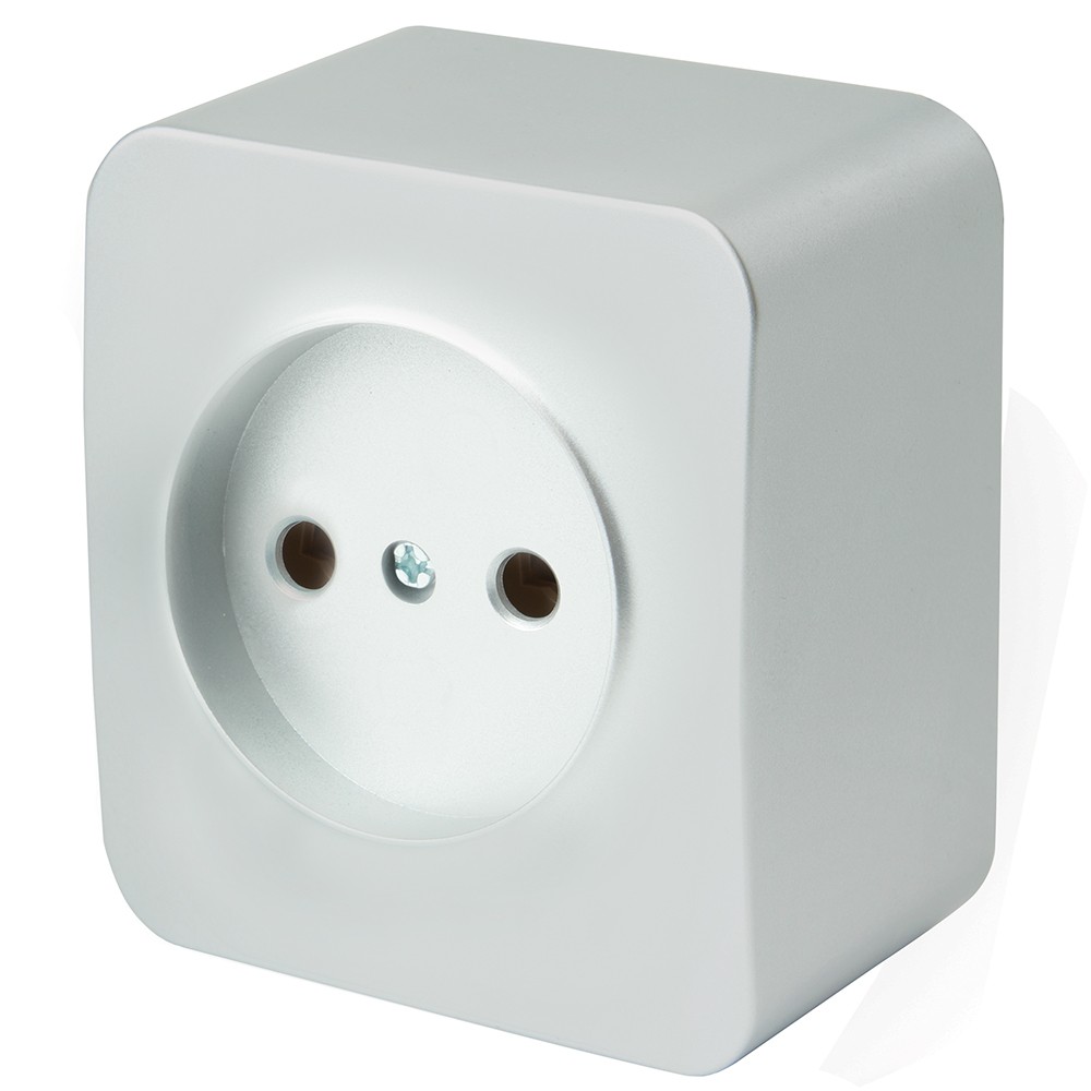 Накладные розетки и выключатели Stekker Розетка 1-местная б/з STEKKER София серебро MST10-11-03 49325