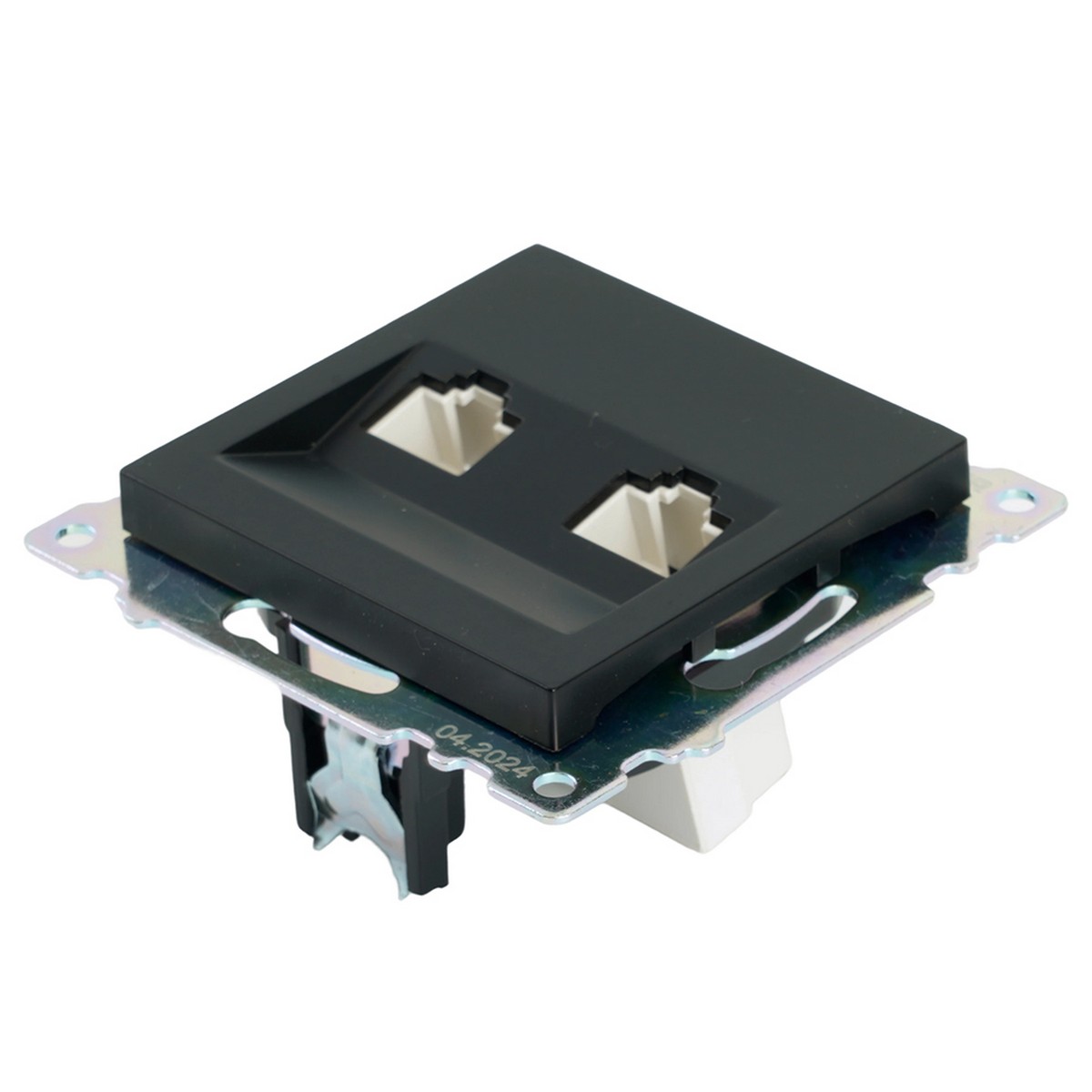 Катрин - Розетки и выключатели Stekker Розетка компьютерная 2-местная RJ-45 STEKKER GLS00-7109-05 Катрин черный 50007