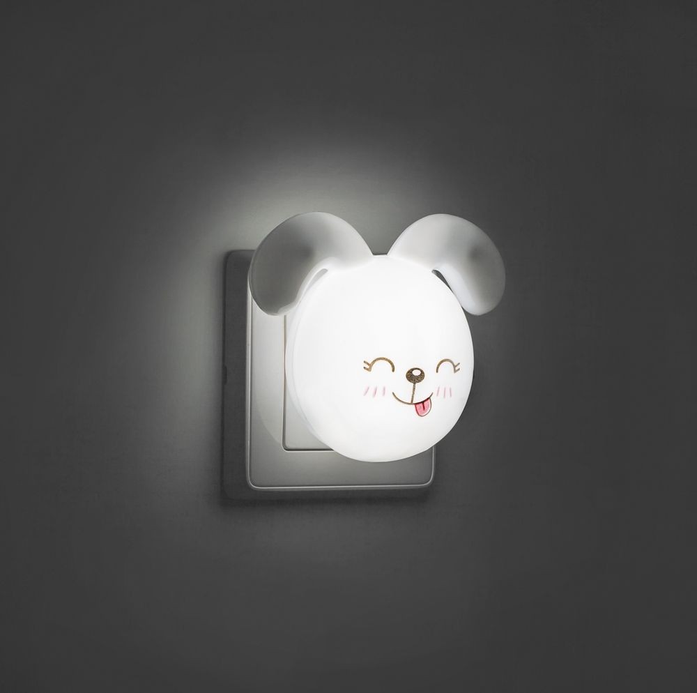 Ночник Feron FN1167 4LED 0.5W 220V зайчик белый