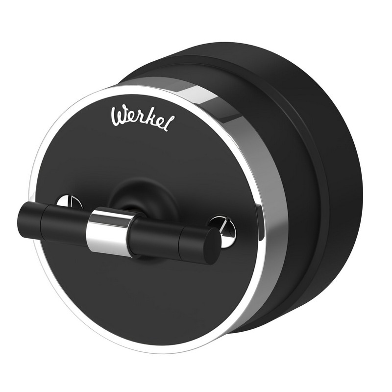 Werkel Ретро Выключатель Werkel на 4 положения двухклавишный (черный матовый/хром) W5822051