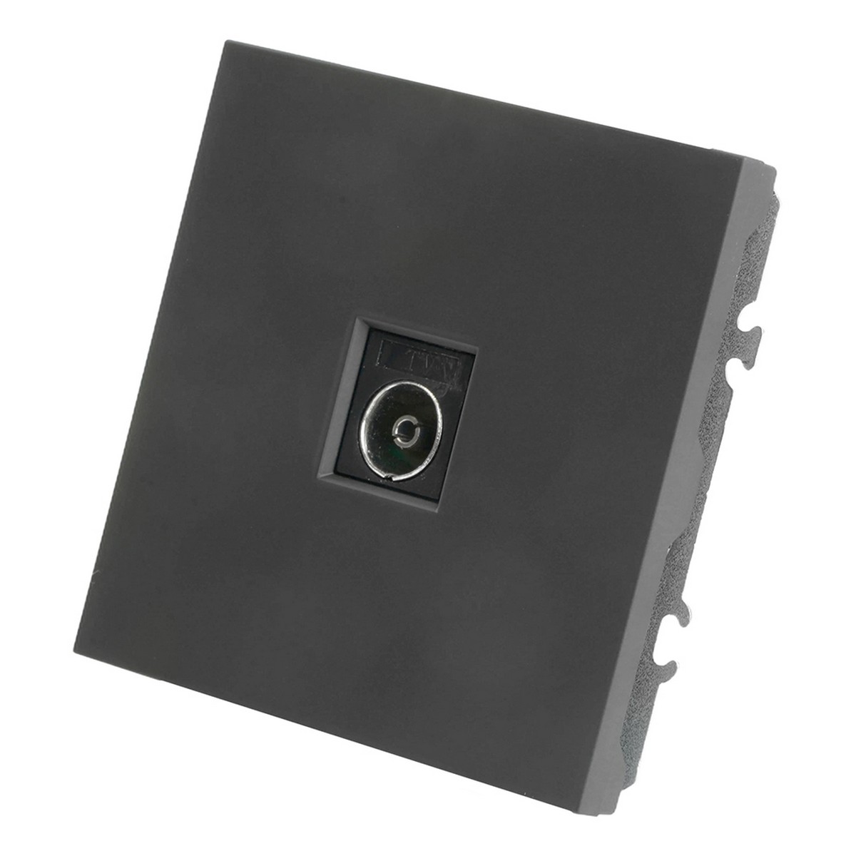 Эмили - Розетки и выключатели Stekker Розетка телевизионная 1-ая STEKKER Эмили RST00-5108-05 75 Ом 5-862МГц  черный уголь soft touch 49849