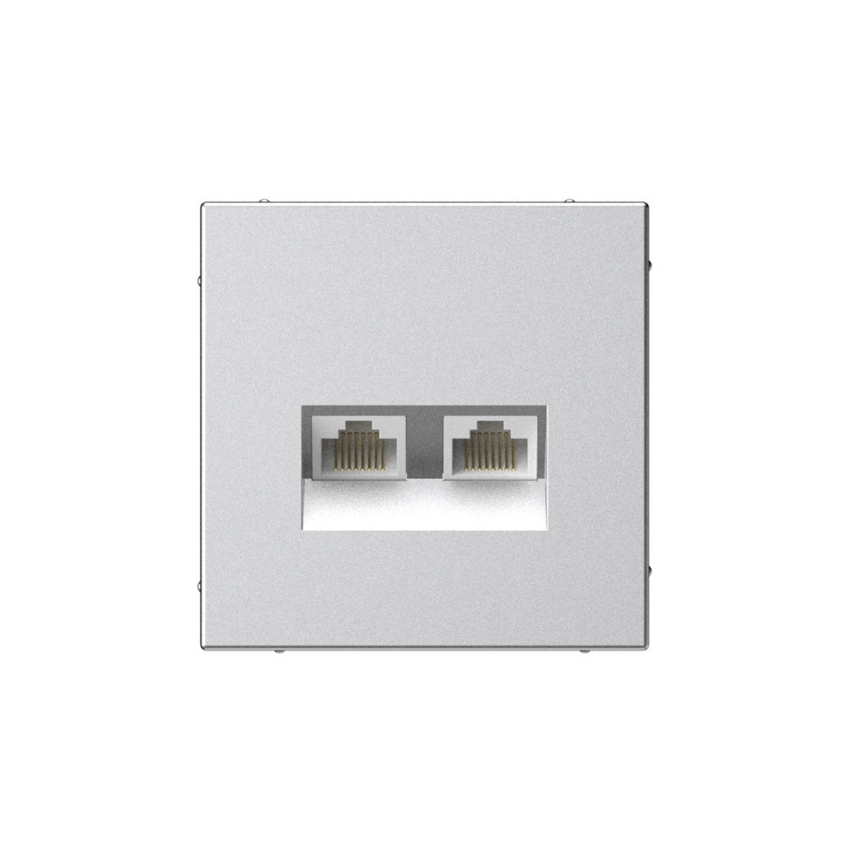 ArtGallery Алюминий Розетка компьютерная Systeme Electric ArtGallery Алюминий двойная RJ45+RJ45, кат. 5е,