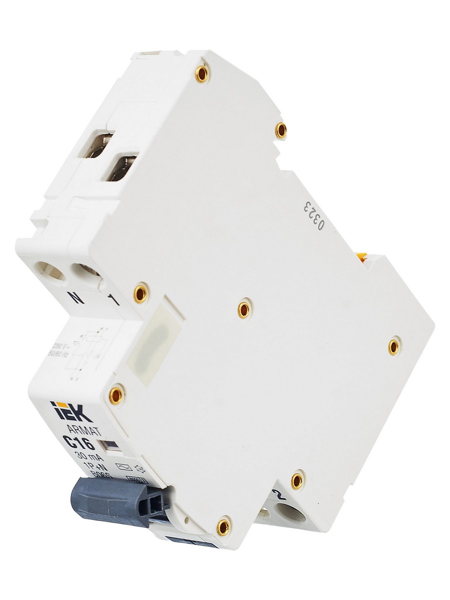 АВДТ Дифф. Автомат IEK ARMAT B06S 1P+NP C16 30мА тип AC (18мм) AR-B06S-1N-C16C030