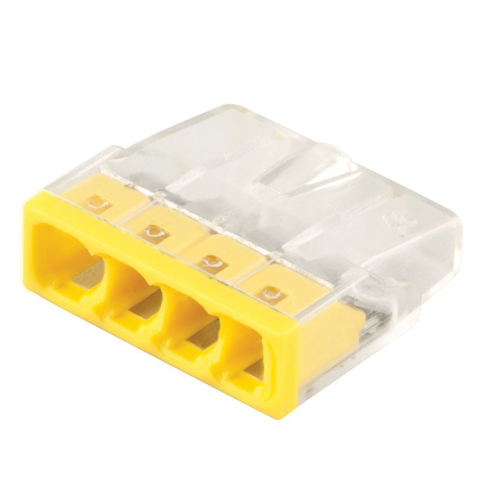 Клемма монтажная 4-проводная STEKKER для 1-жильного проводника, LD2273-204 32390