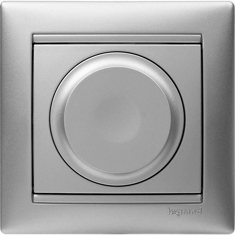 Legrand Valena Classic Алюминий Светорегулятор Legrand Valena Classic алюминий для светодиодов 5-300 Вт 770263