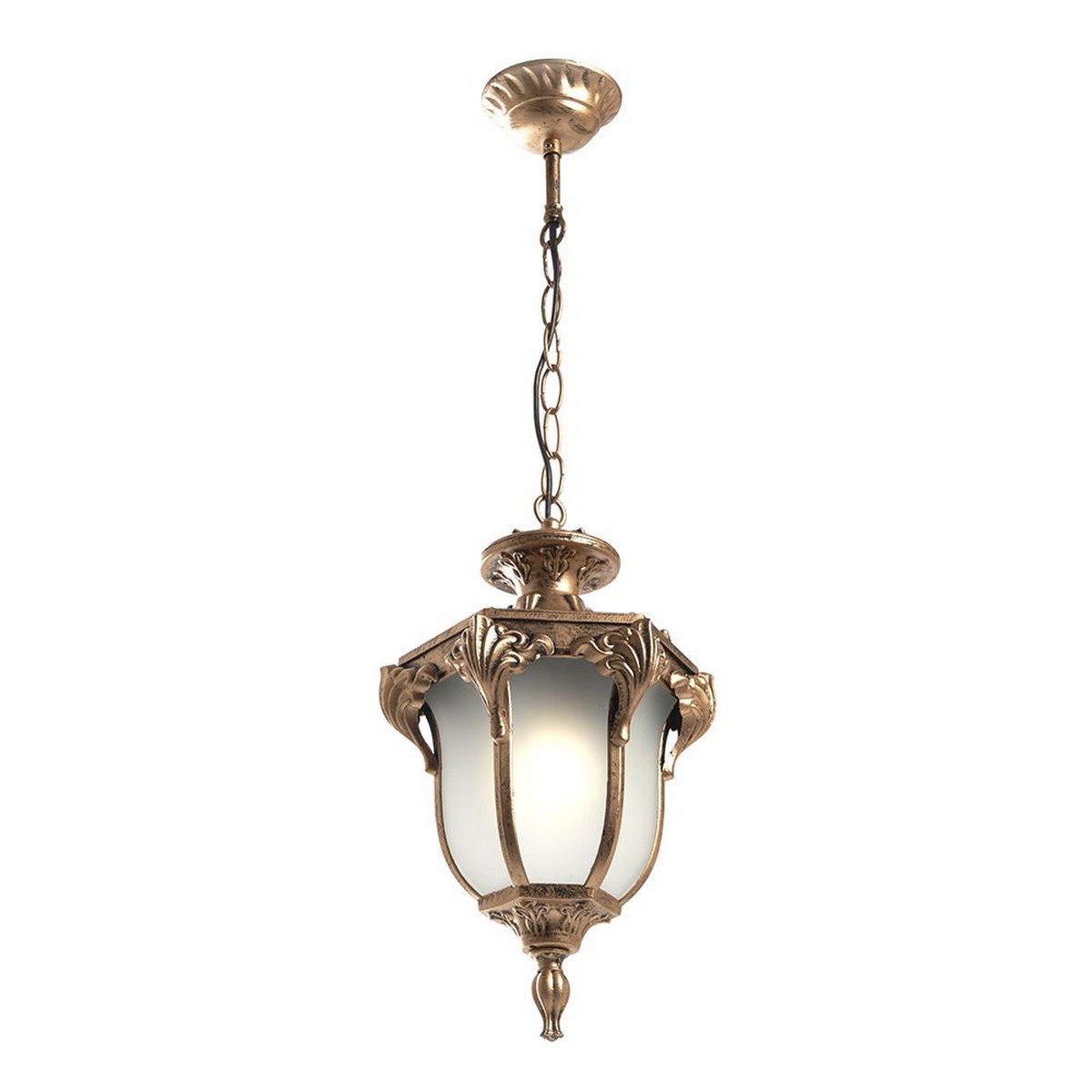 Уличные светильники на цепочке Уличный светильник Feron PL4044 шестигранный на цепочке 60W 230V E27, черное золото 11424 