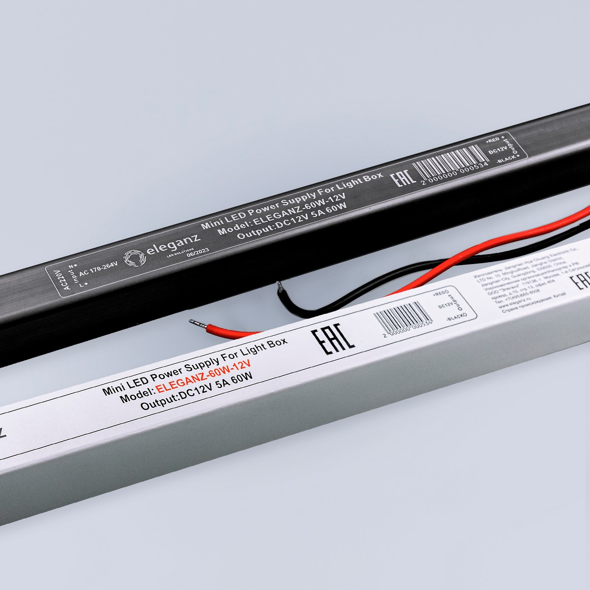 Блоки питания для светодиодной ленты Блок питания для светодиодной ленты Eleganz 12V 60W IP20 карандаш узкий 1127 