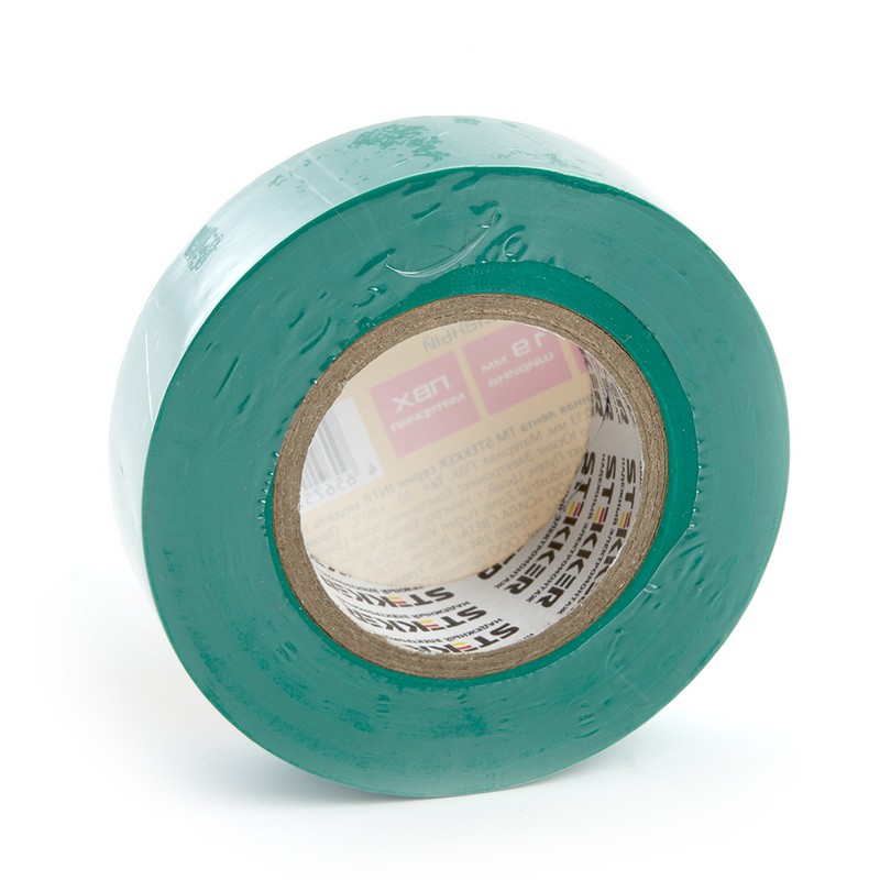 Изолента STEKKER INTP01319-20 0,13*19 мм, 20 м. зеленая 39909