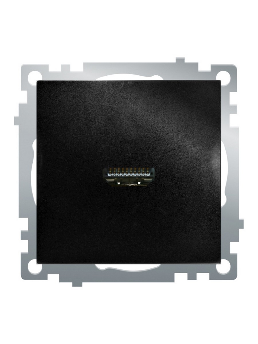 Катрин - Розетки и выключатели Stekker Розетка HDMI 2.1 Type A STEKKER GLS00-7118-05 Катрин черный 50062