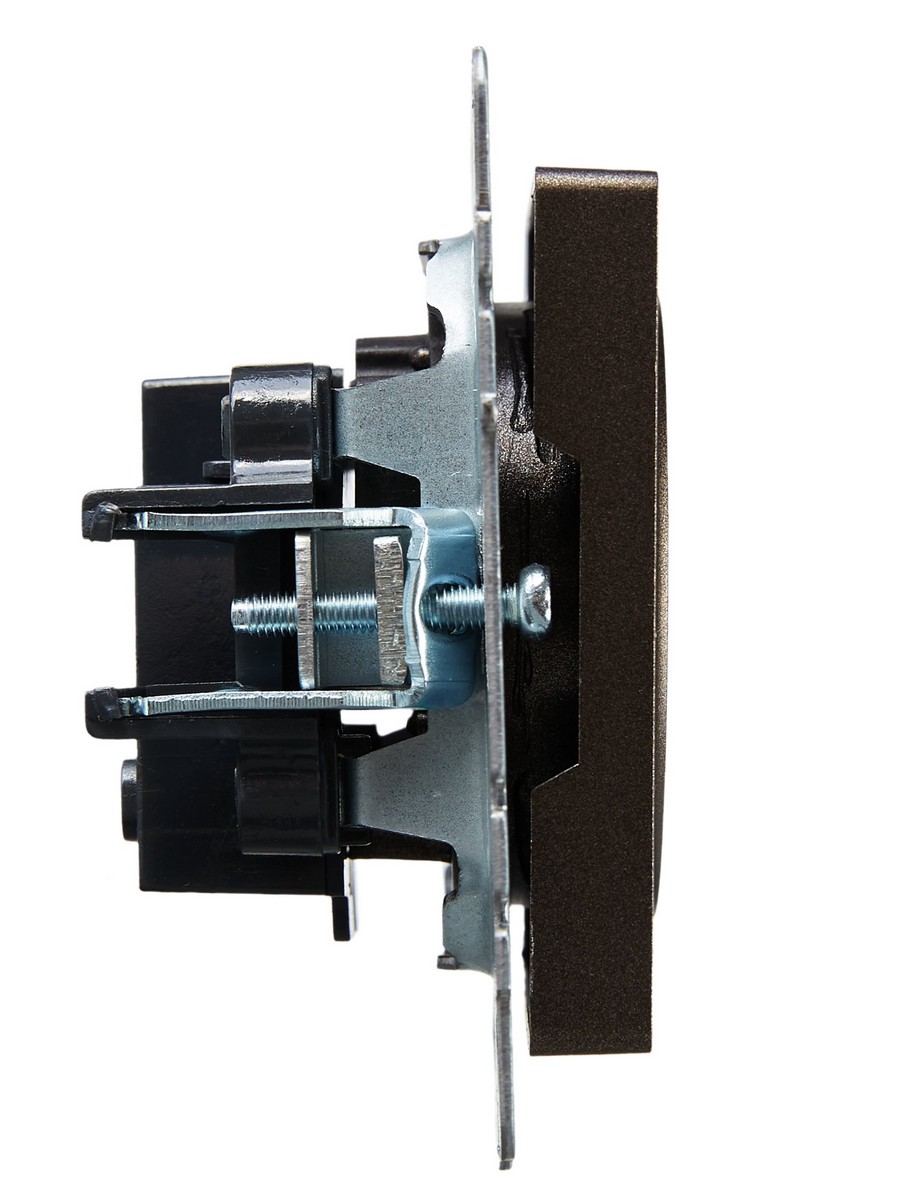 IEK Brite Бронза Розетка IEK BRITE BASE Темн.бронза без з/к с з/ш 10А РСш10-2-БрТБ BR-R13-10-K45