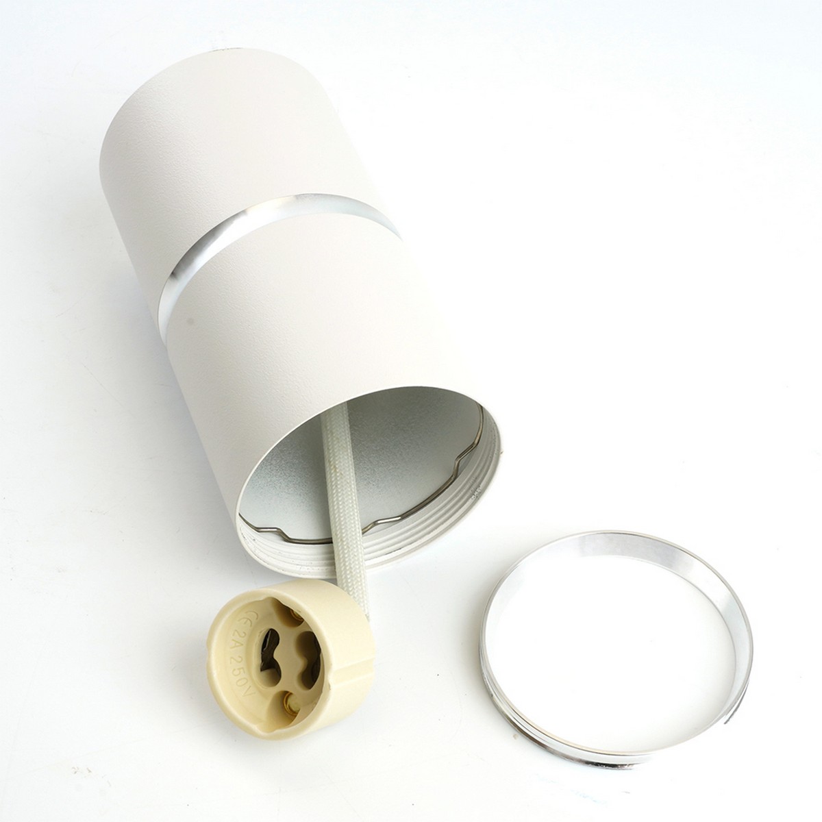 Светильники споты светодиодные Светильник спот потолочный Feron ML186 Barrel ZEN GU10 белый хром 48640 